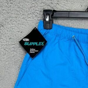 Eddie Bauer‎ Swim Trunks Mens Small Supplex Blue Nylon Swimwear Board Shorts NEW